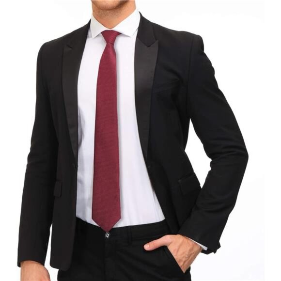 Men's Necktie Classic Silk Tie Woven Jacquard Neck Ties 6 PCS - Picture 3 of 8